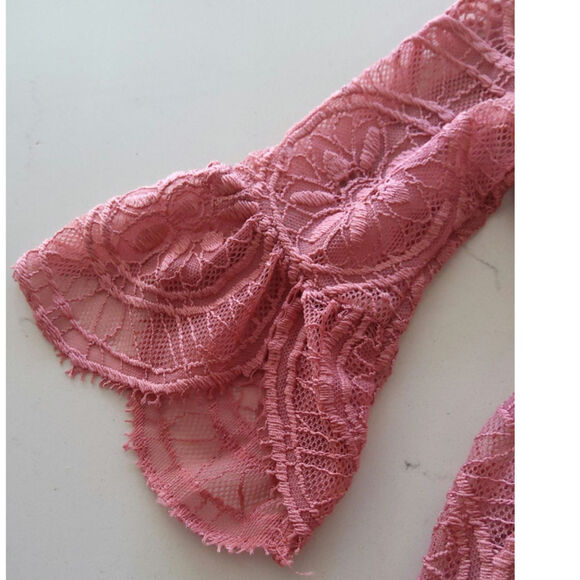 NWT Baileys Blossoms Boutique mabel lace baby dress bell sleeve floral 9-12 mth - Picture 5 of 10